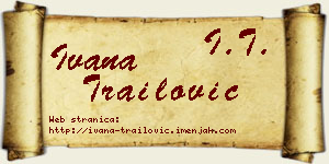 Ivana Trailović vizit kartica